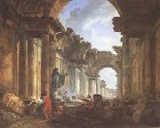 ROBERT, Hubert Imaginary View of the Grande Galerie in Ruins (mk05) oil painting